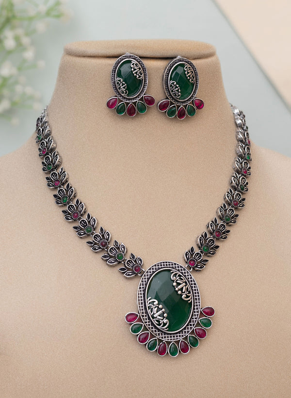 Anuradha Oxidised Necklace