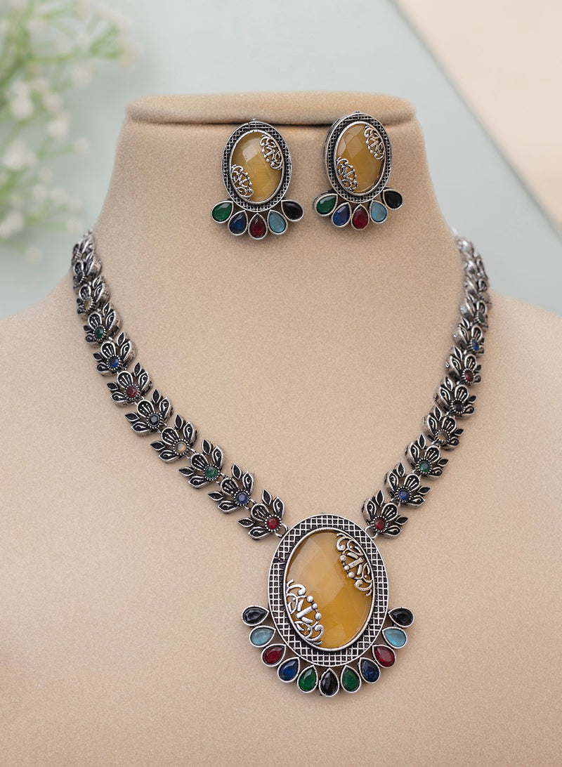 Anuradh Oxidised Necklace