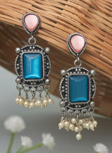 Hitharthi color block stone earring