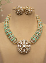 Jasleen kundan necklace set