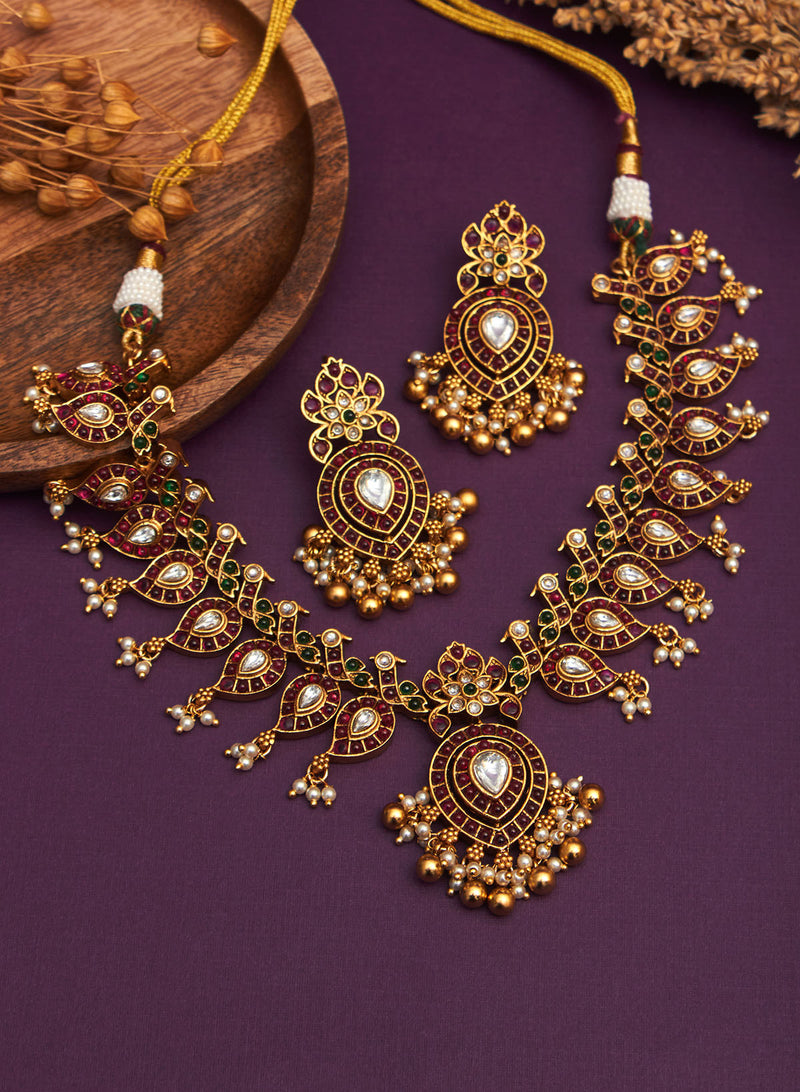 Canisa stone necklace set