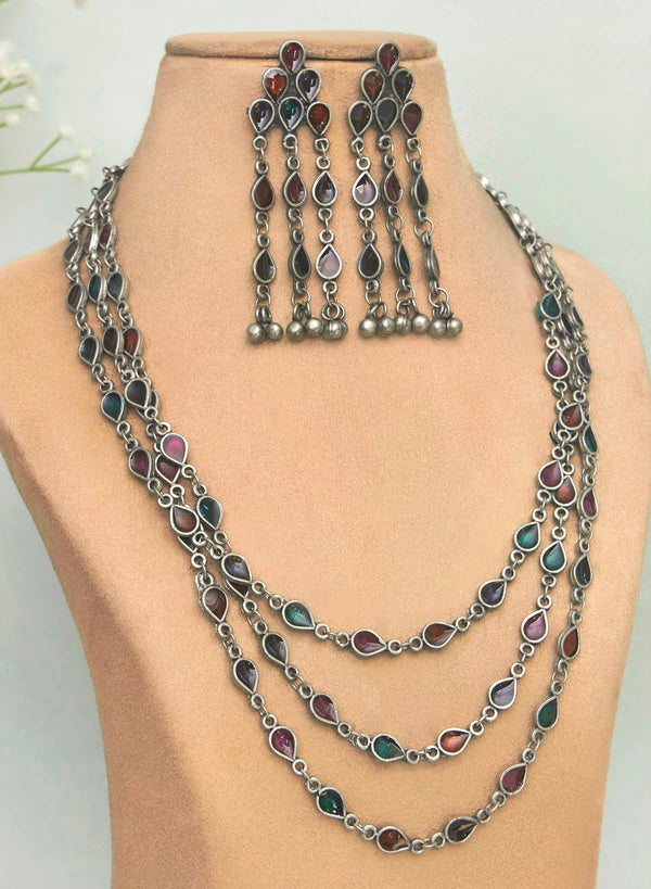 Drisha meena layered necklace set