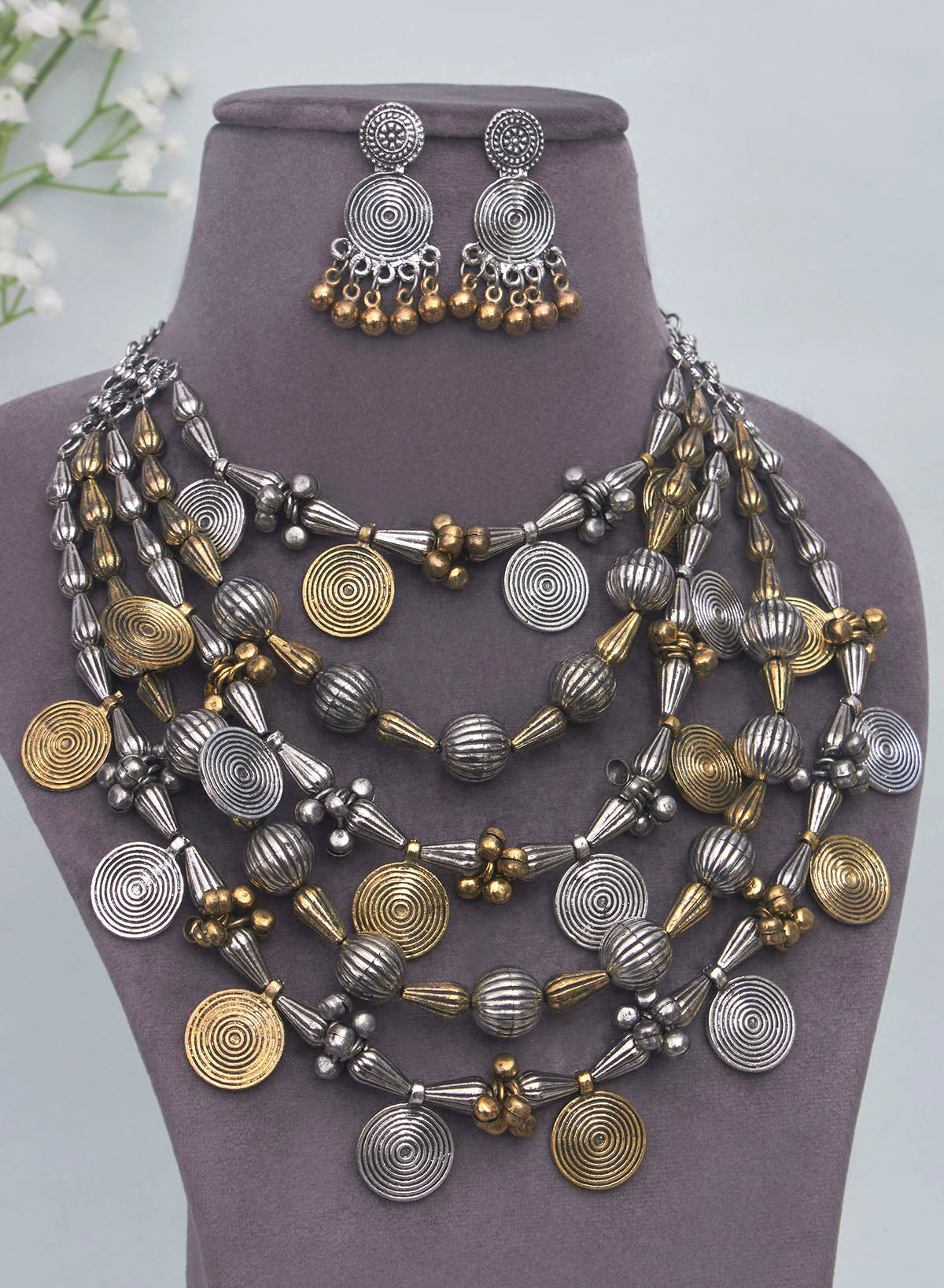 Indiya multilayer necklace set