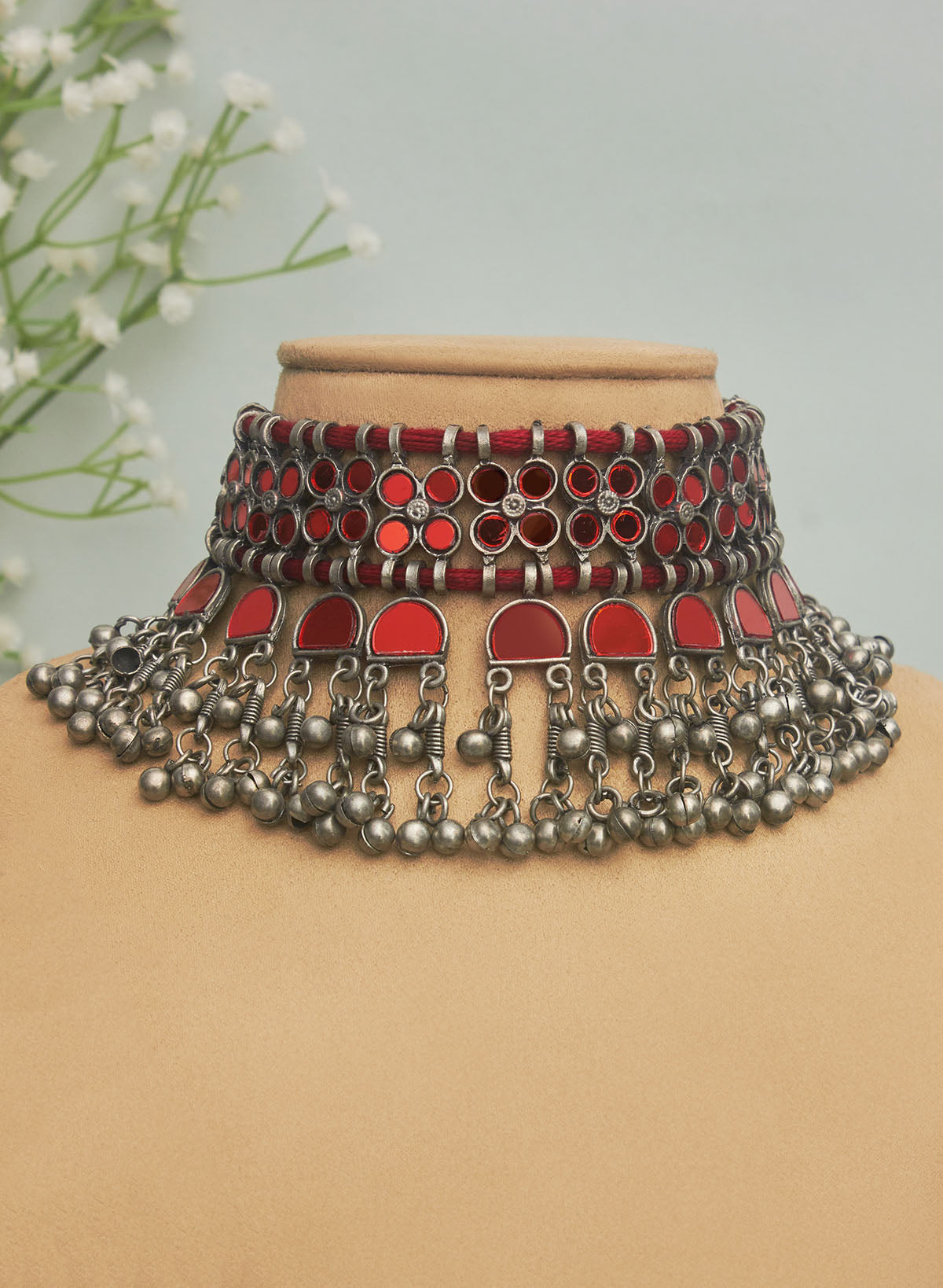 Saloni mirror choker