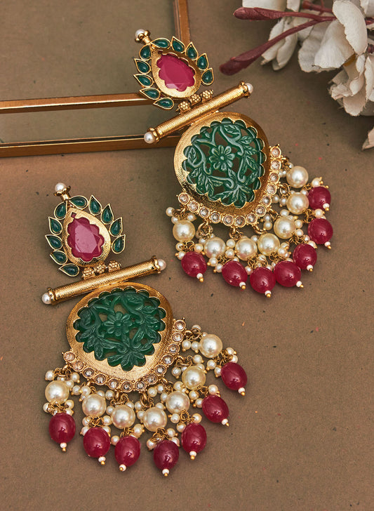 Hemanti stone earring
