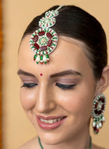 Hadiya handmade necklace with earring and mangtika