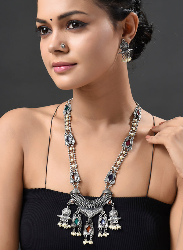Harisha oxidised necklace set