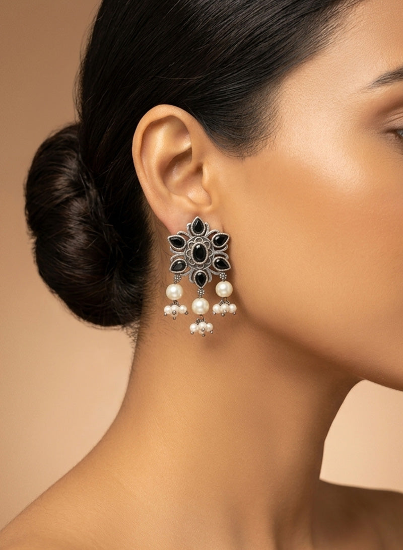 lotus stud earring