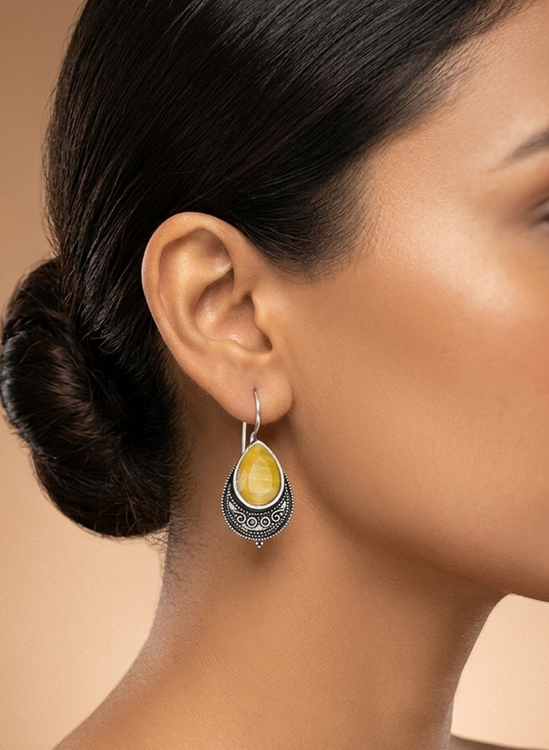 Drop shape stone Earring