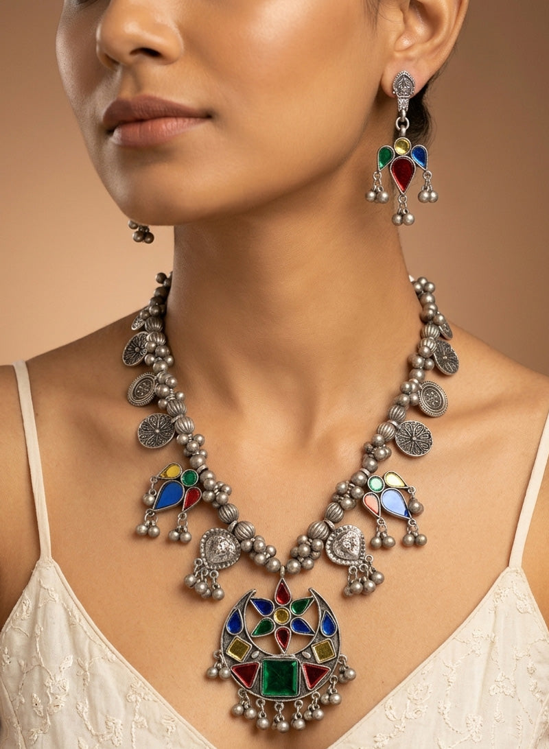 Rangoli Necklace Set