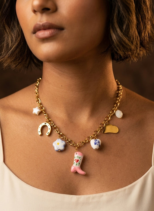 Velour Charm Necklace