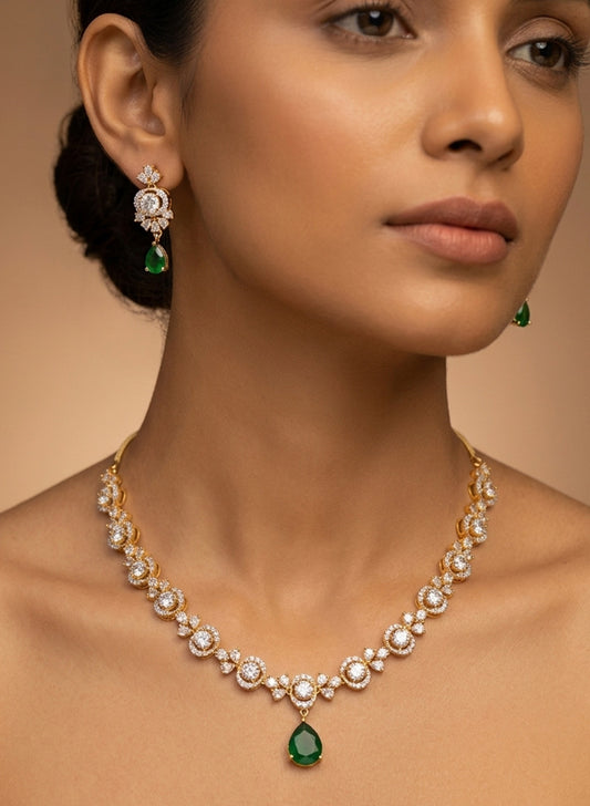 Nerina AD necklace Set