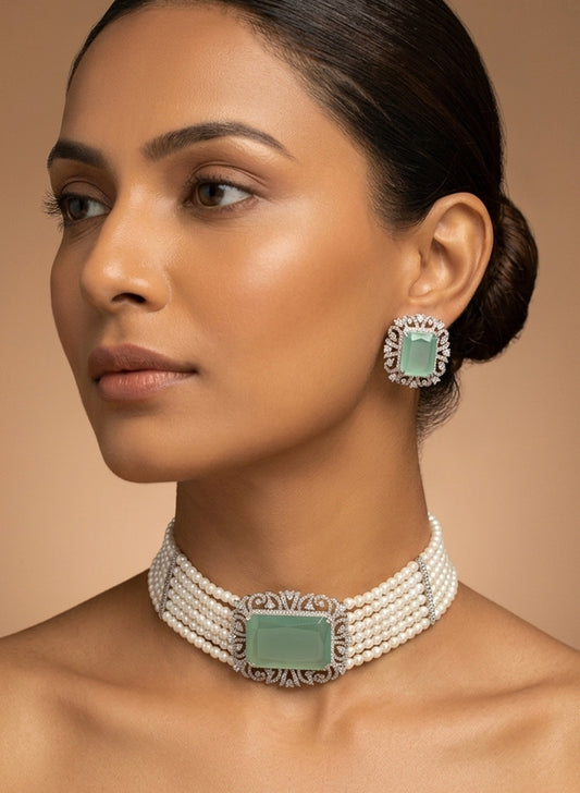Olive Chokar Set