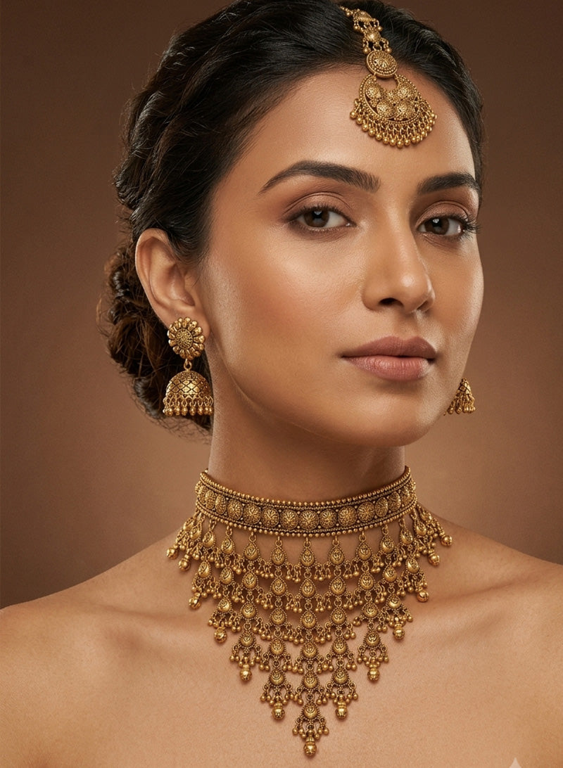 Reyaara waterfall choker Set