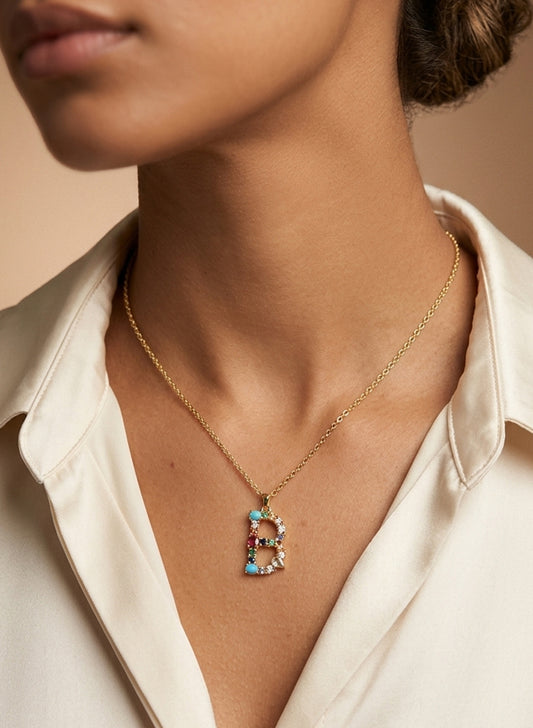 Multicolor ''B'' Pendant