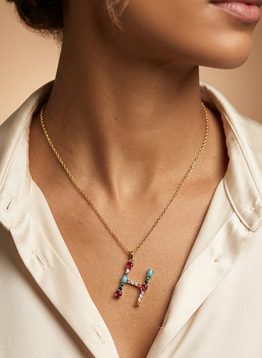 Multicolor "H" Pendant