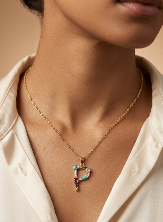 Multicolor "P" Pendant