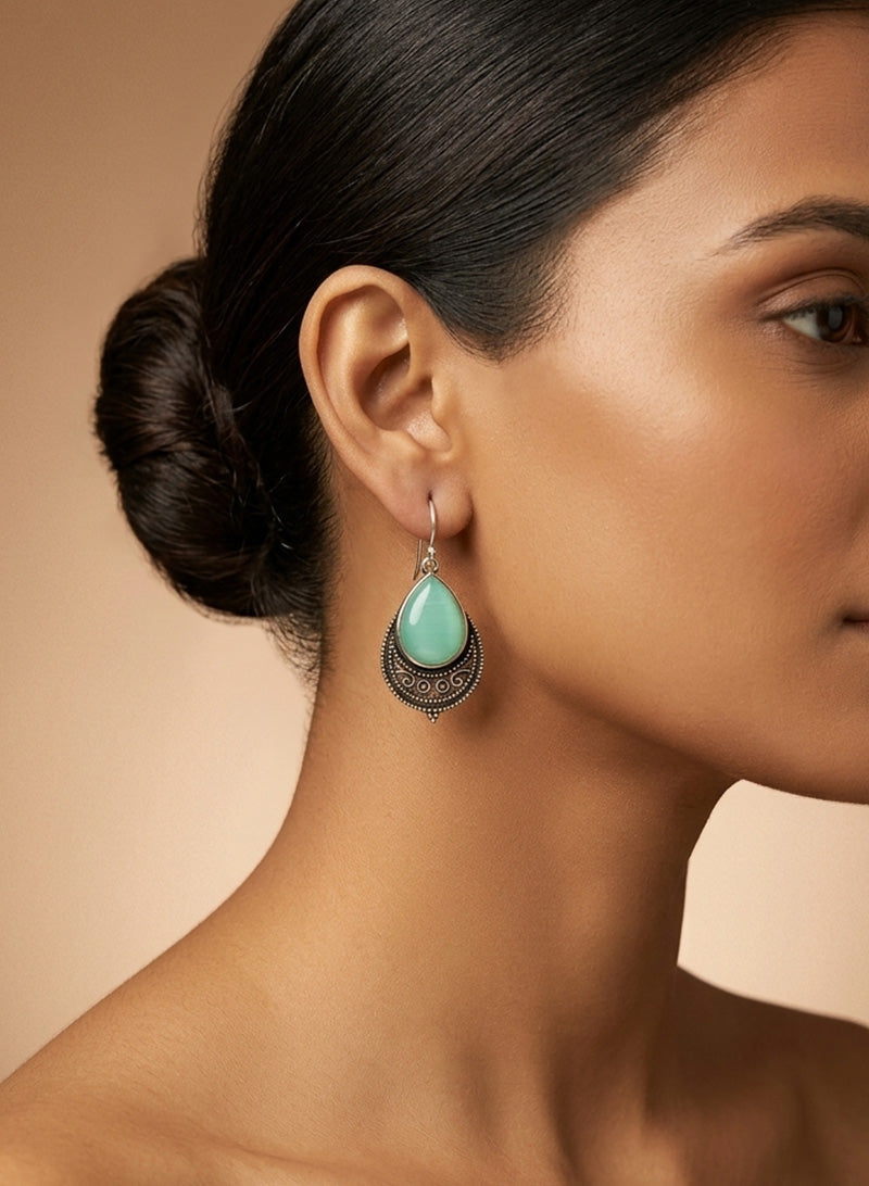 Drop shape stone Earring