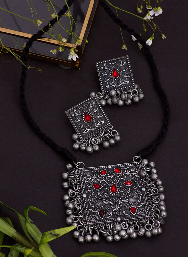 gatha oxidised necklace set