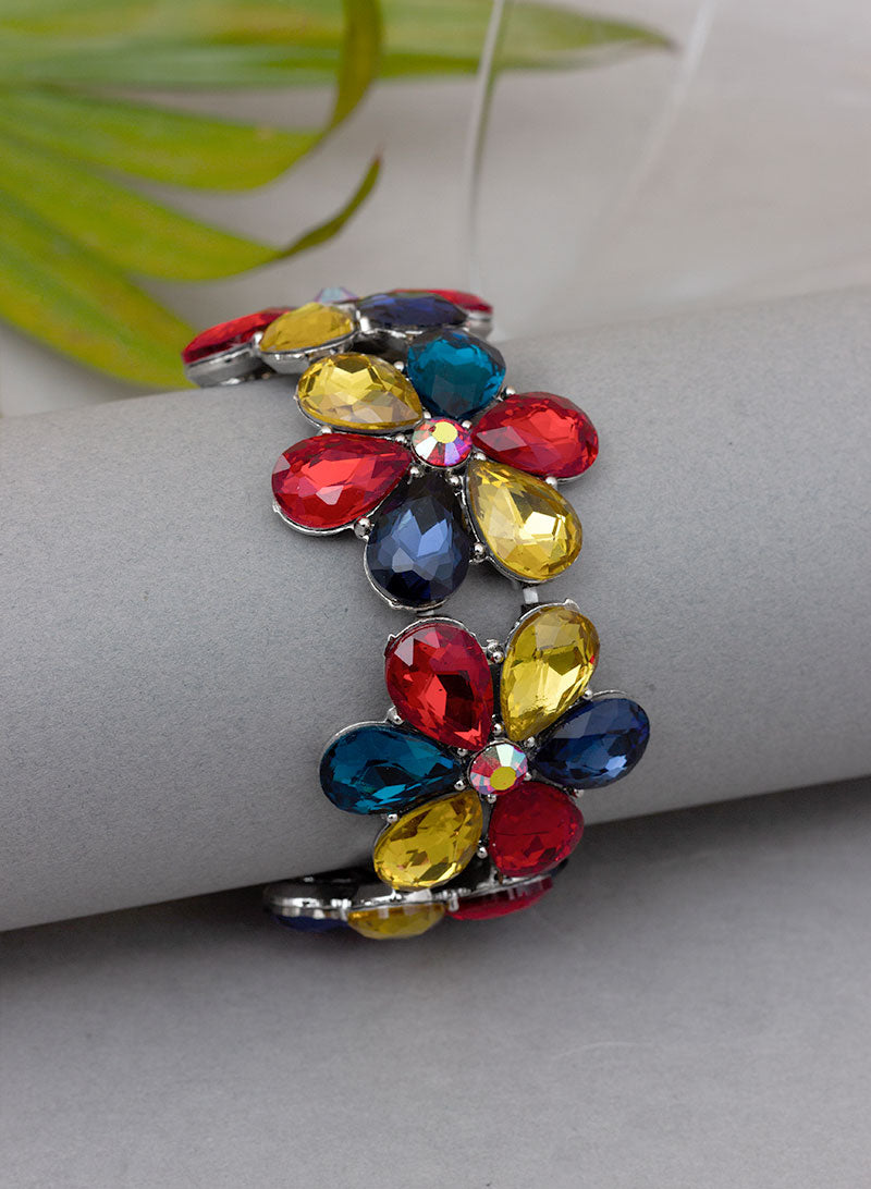 multicolor floral bracelet