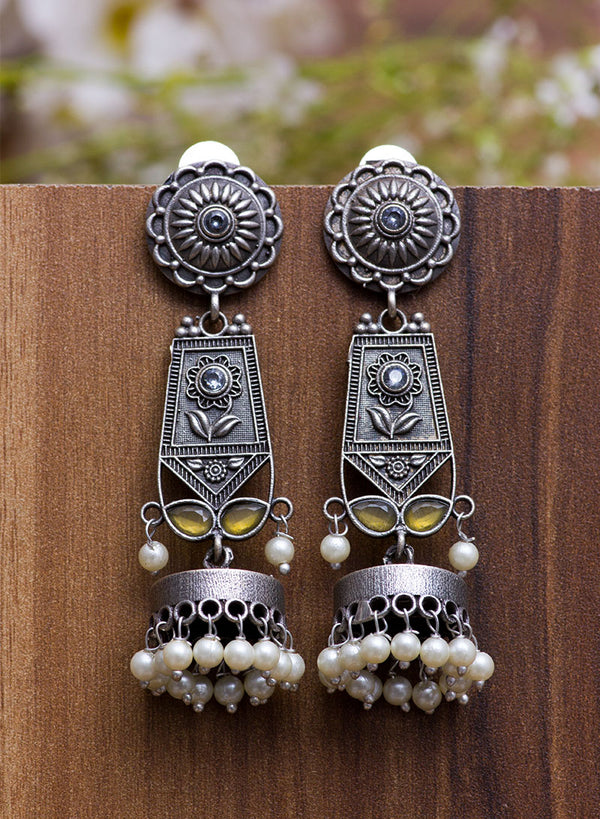 Dhwani german silver earring