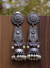 Dhwani german silver earring