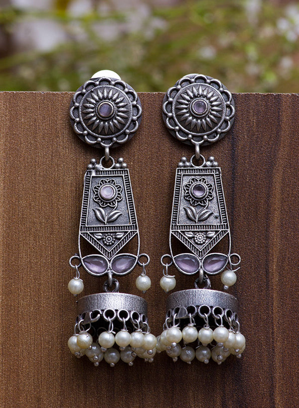 Dhwani german silver earring