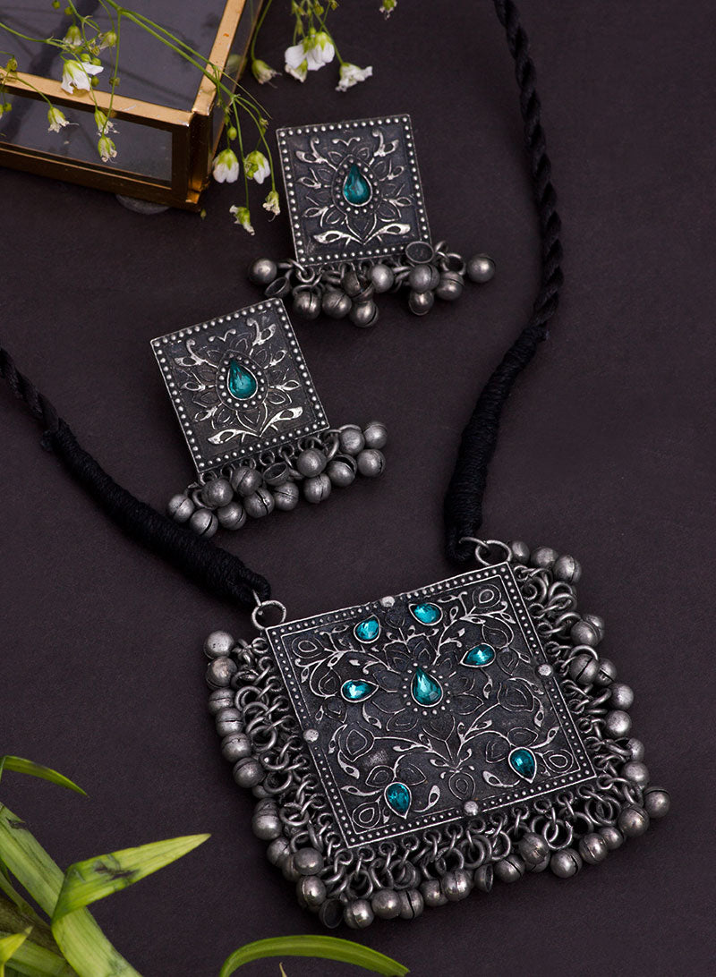 gatha oxidised necklace set