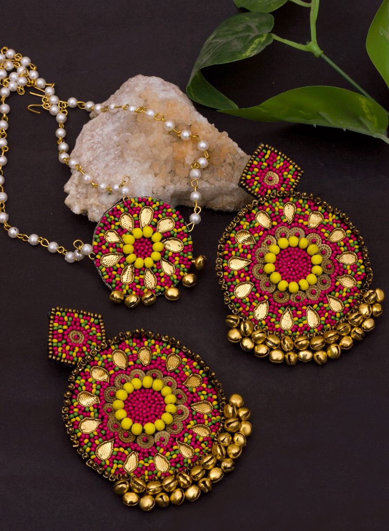 Heena Gota Set with Mathapatti