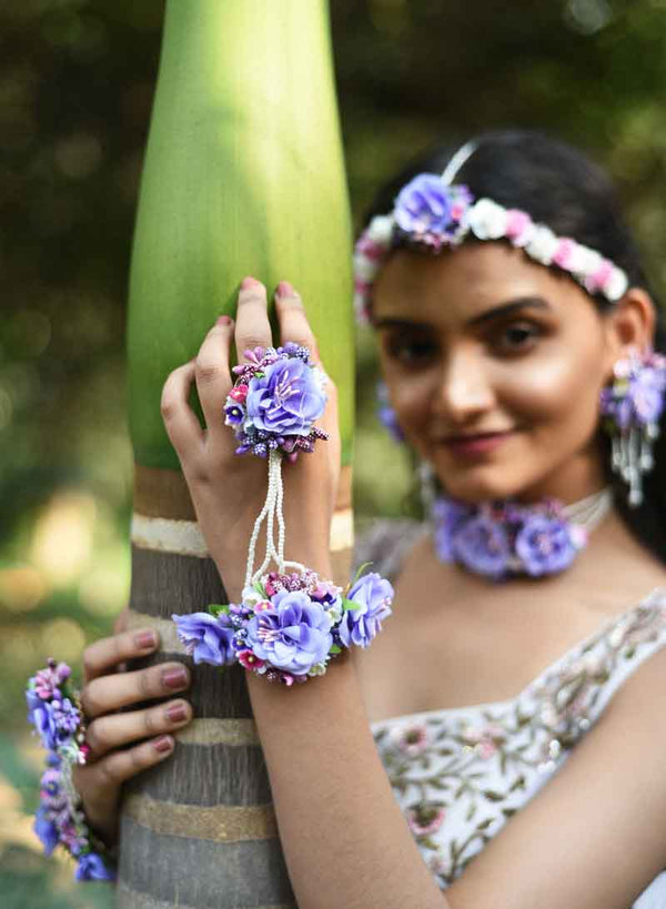 LAMANSH Latest Style Floral  Jewellery set for Haldi  Bridal Flower   Lamansh