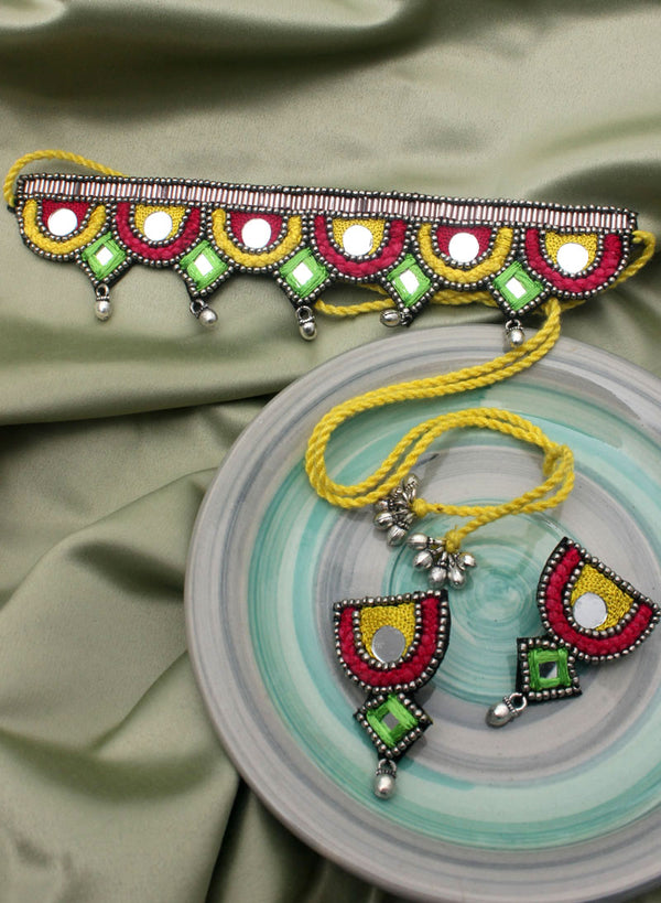 Nazia Mirror Choker Set