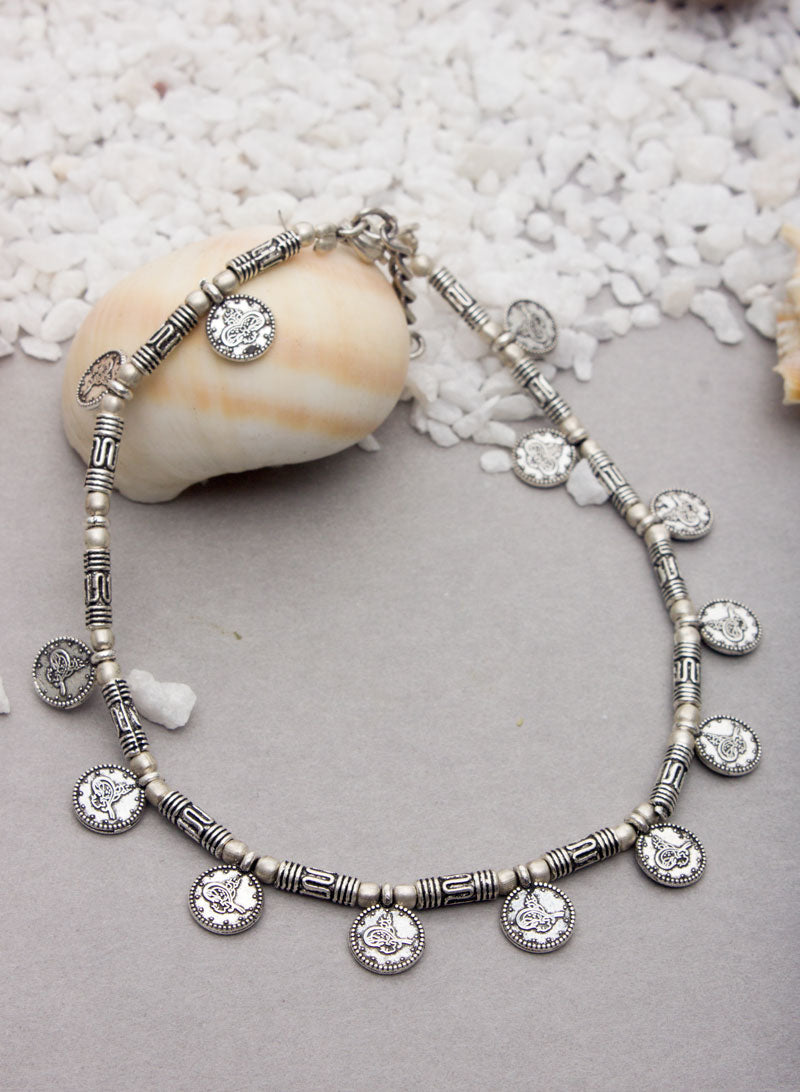 Silver Coin Anklet