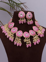 lila meena necklace set