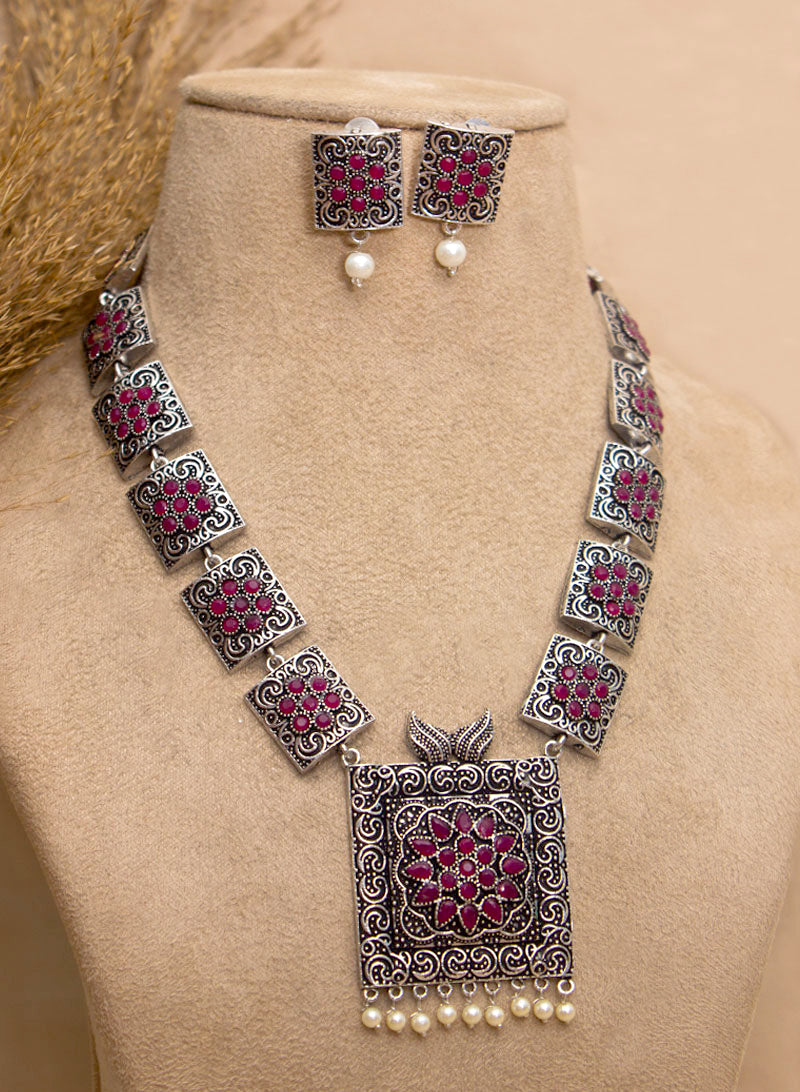 Bindu German Silver Necklace Set