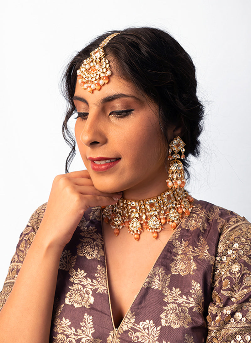 Pranavi kundan Bridal set