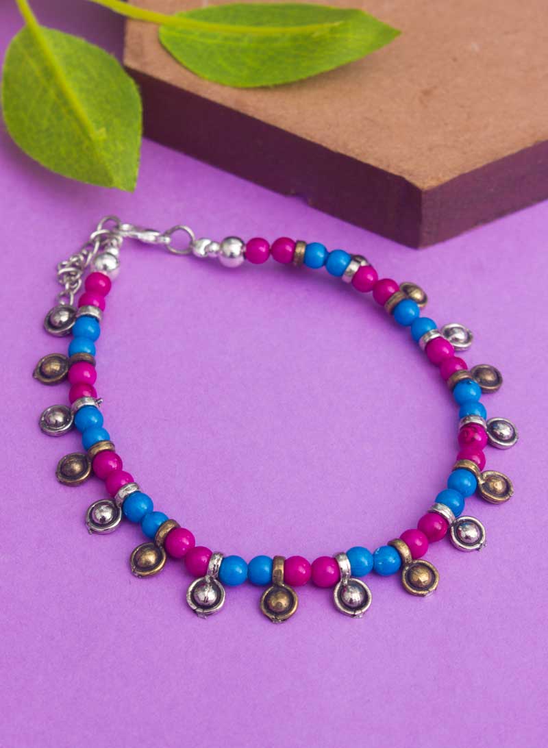 Watsala oxidised Anklet