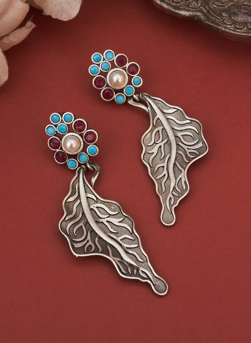 Navanya leaf earring