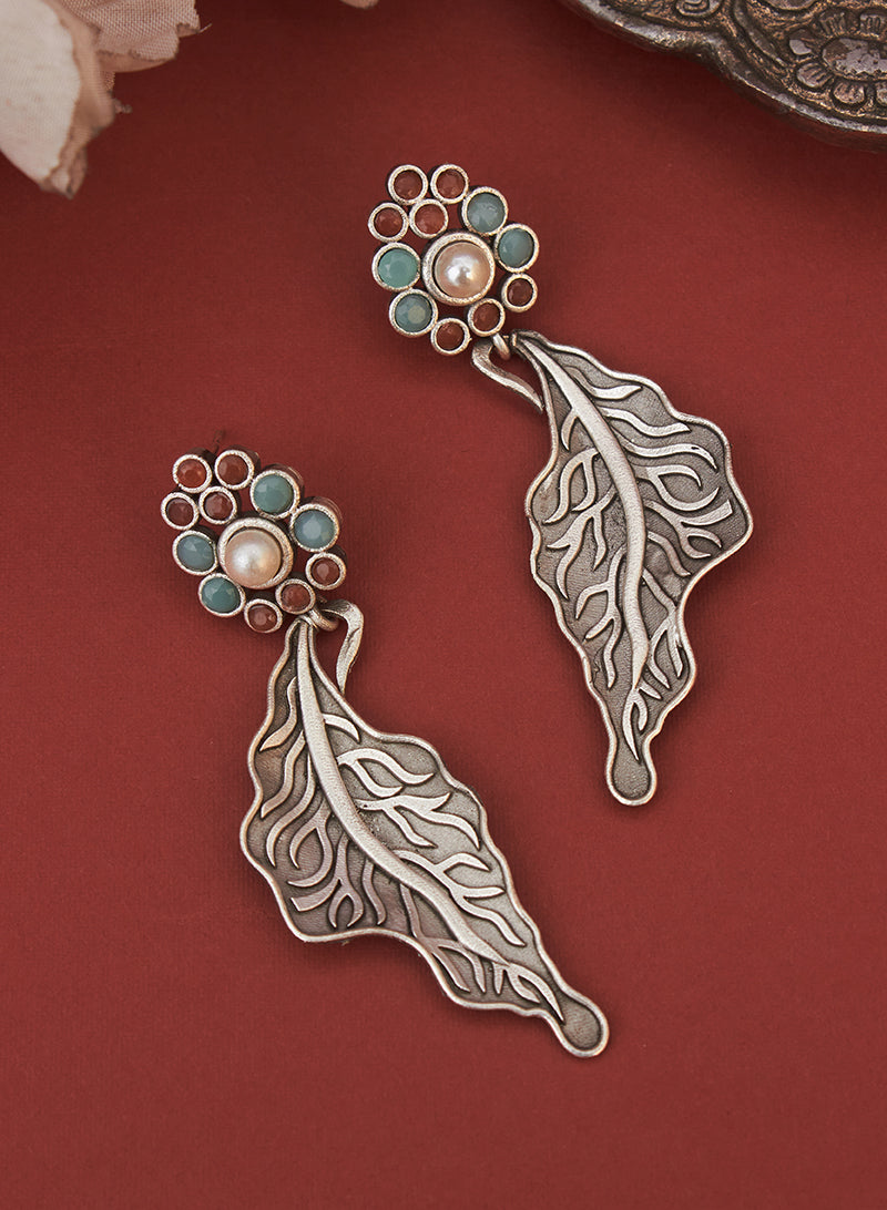 Navanya leaf earring