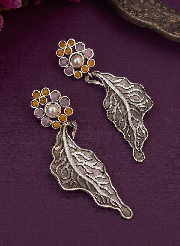 Navanya leaf earring