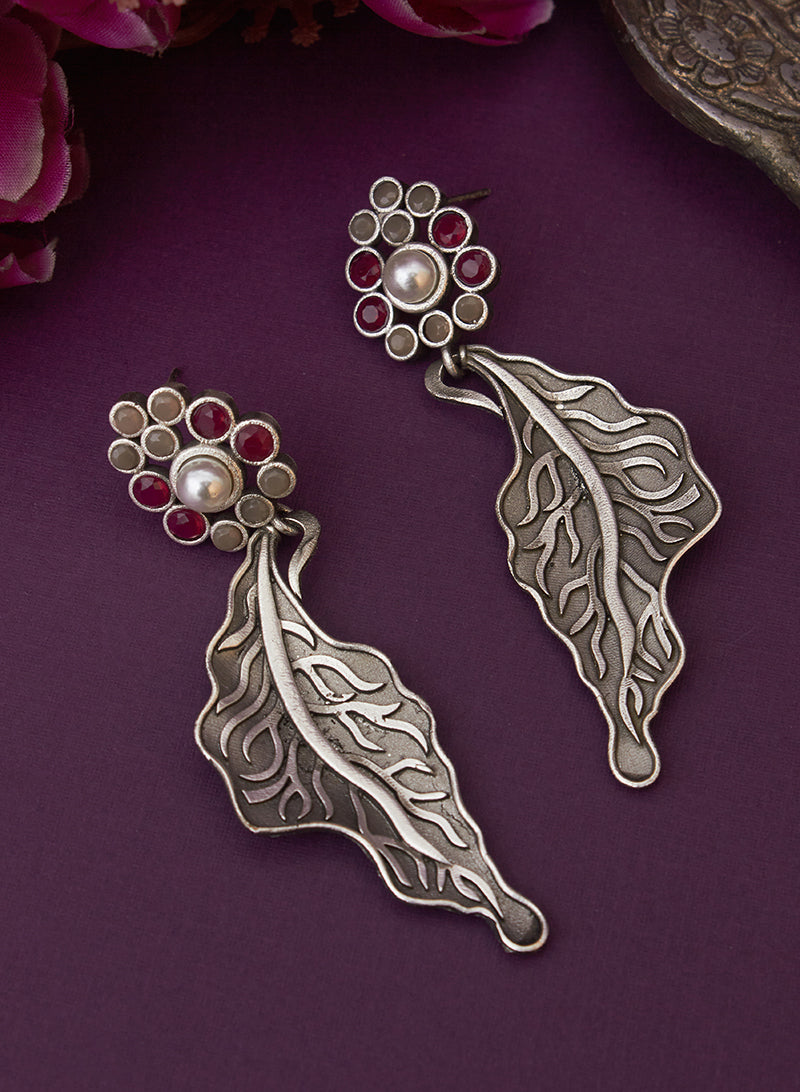 Navanya leaf earring