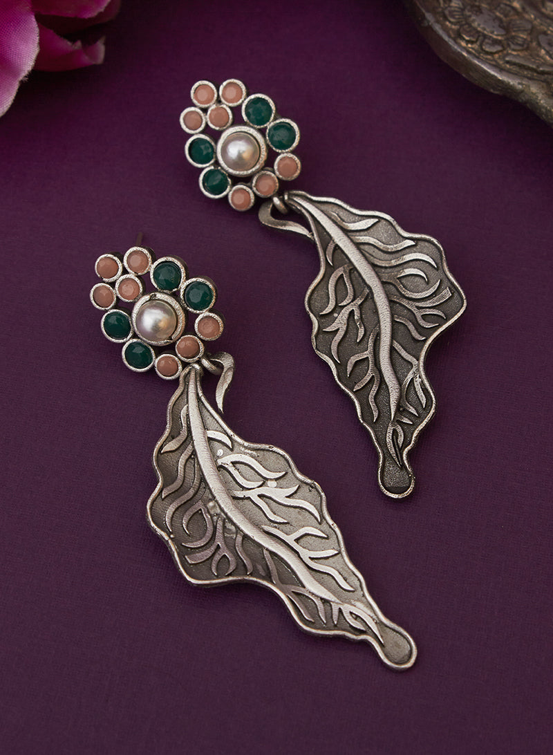 Navanya leaf earring