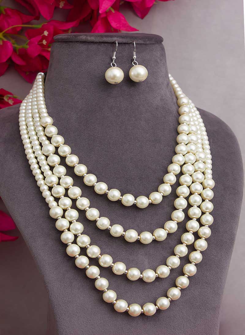 Four Layer Pearl Necklace