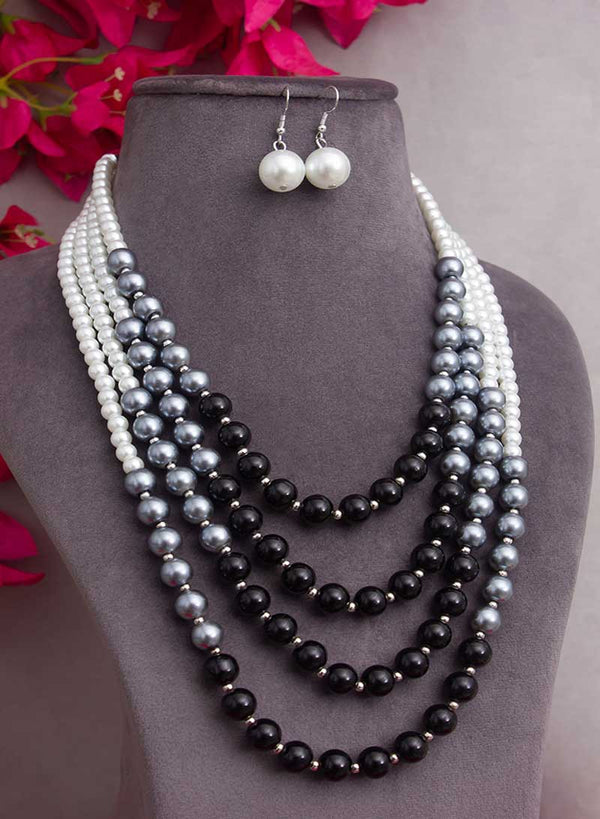 three Layer Pearl Necklace