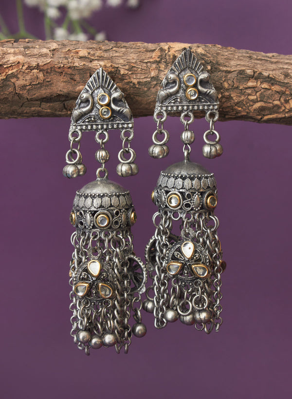Ansa stone jhumka