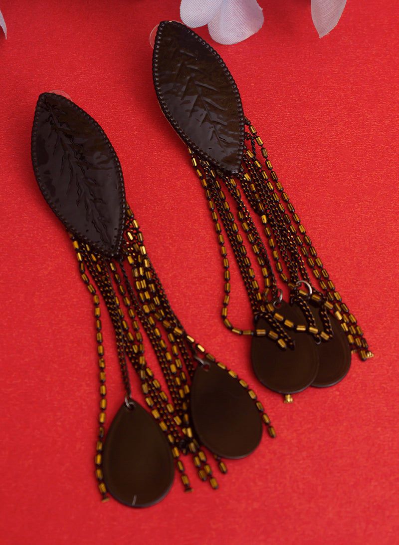 cora leaf earring