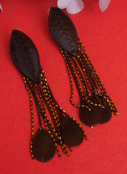 cora leaf earring