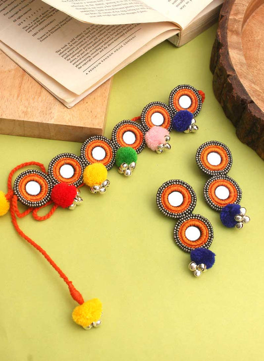 Ayantika Mirror Choker Set