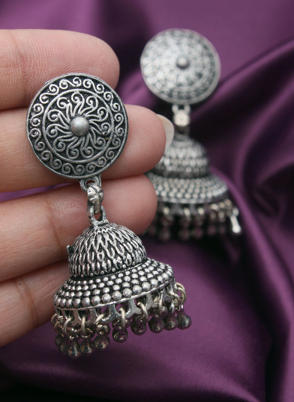 iraa oxidised jhumka