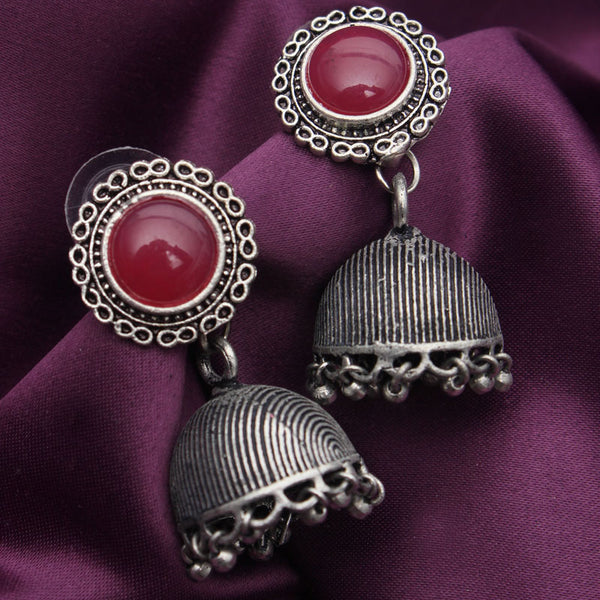 Pink Stone Jhumkas 2025