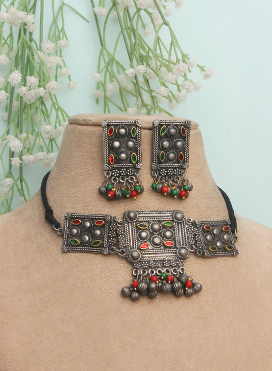 Lakshi Oxidised Choker